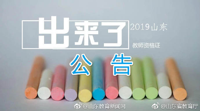 2019年山东省中小学教师资格认定公告